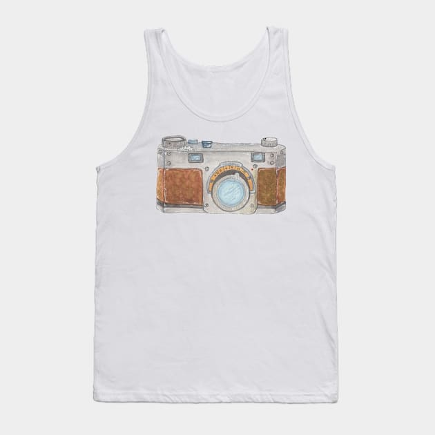 Retro Camera Tank Top by Wild Tangents